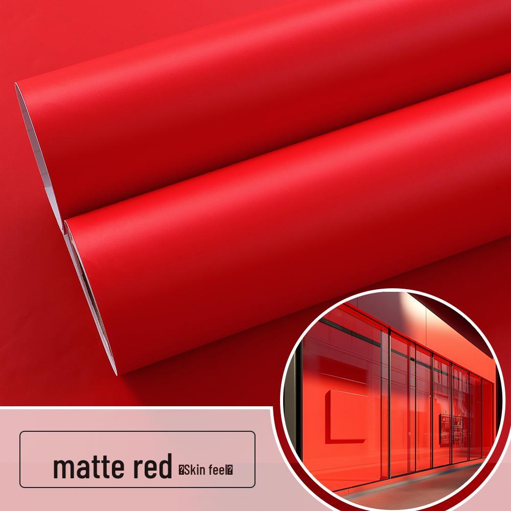 New Year Wine Red Self-Adhesive Wall Stickers - Instant Wallpaper & Decoration