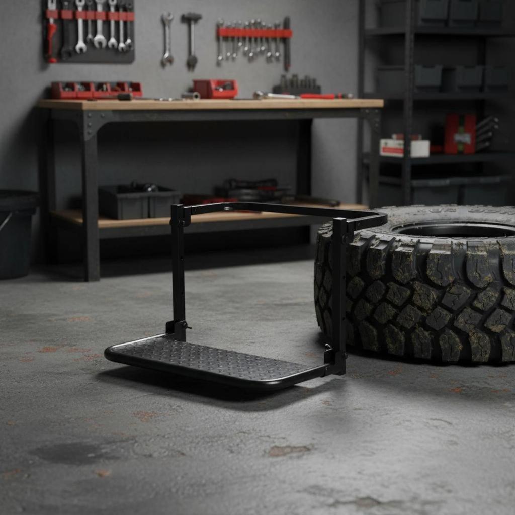 Tire Mounted Step Portable Vehicle Accessory Sturdy-Duty for All-Terrain