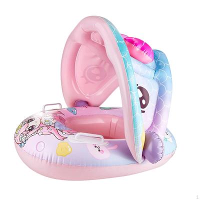 Inflatable Baby Pool Float with Sun Protection Canopy for Kids 03 Years Old