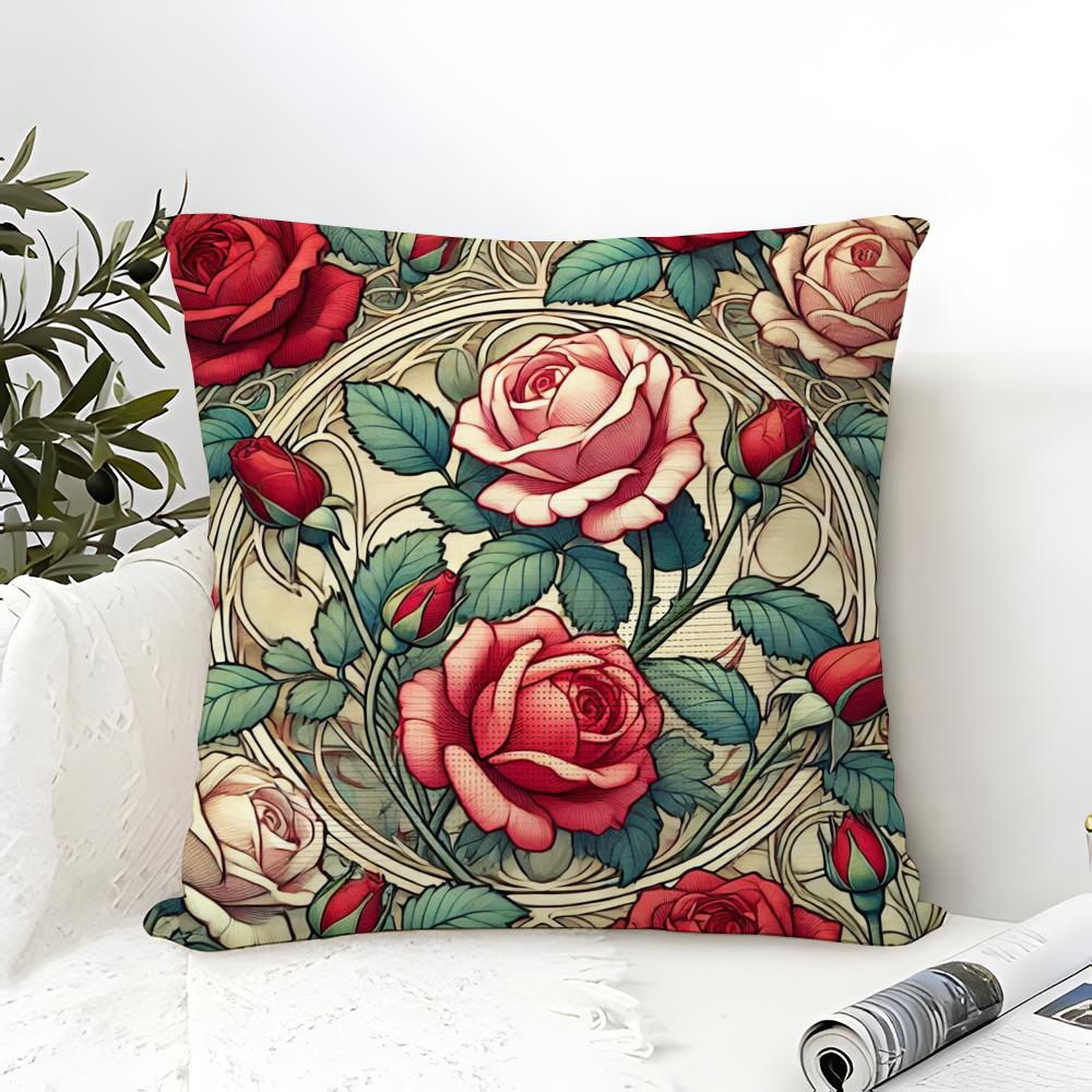 Elegant Swan And Bird Animal Prints Pillow Case Linen Pillow Case Sofa Home Decor Cushion Cover Cushion Cove