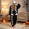 Halloween Totenkopf Einteiler Schlafanzug Erwachsene Einteiler Nachtwäsche Locker Cosplay Haus Overall Einteiler Schlafanzug Haus Schlaf Kostüm Halloween Outfit