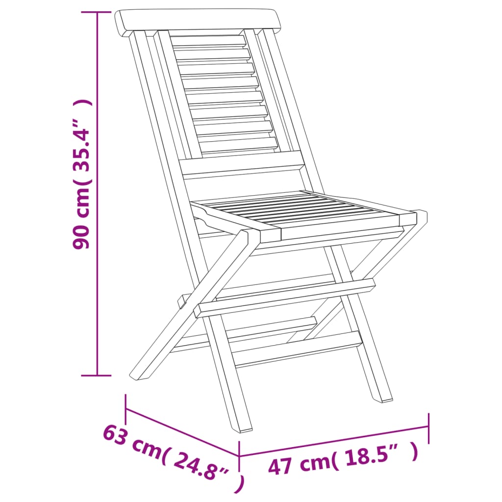 Vidaxl 7-Cz. Garden Furniture Set, Solid Teak Wood