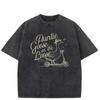 Trendy Auntie Goose On The Loose T Shirt Women Washed Cotton Retro Aesthetic Harajuku Streetwear Style Casual Fashion New Top Daily Wear Cool Top