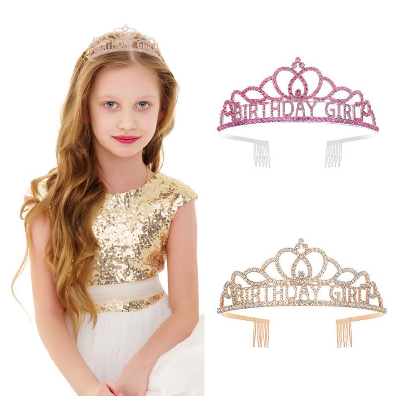 

Alloy Birthday Girl Crown Headband - Party Headdress & Hair Accessory One Size