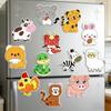 12pcs Cute Animal Fridge Magnets Set with Elephant, Giraffe,Cow, Sheep,Koala,Panda,Frog and so on - Soft Colorful Plastic Decor