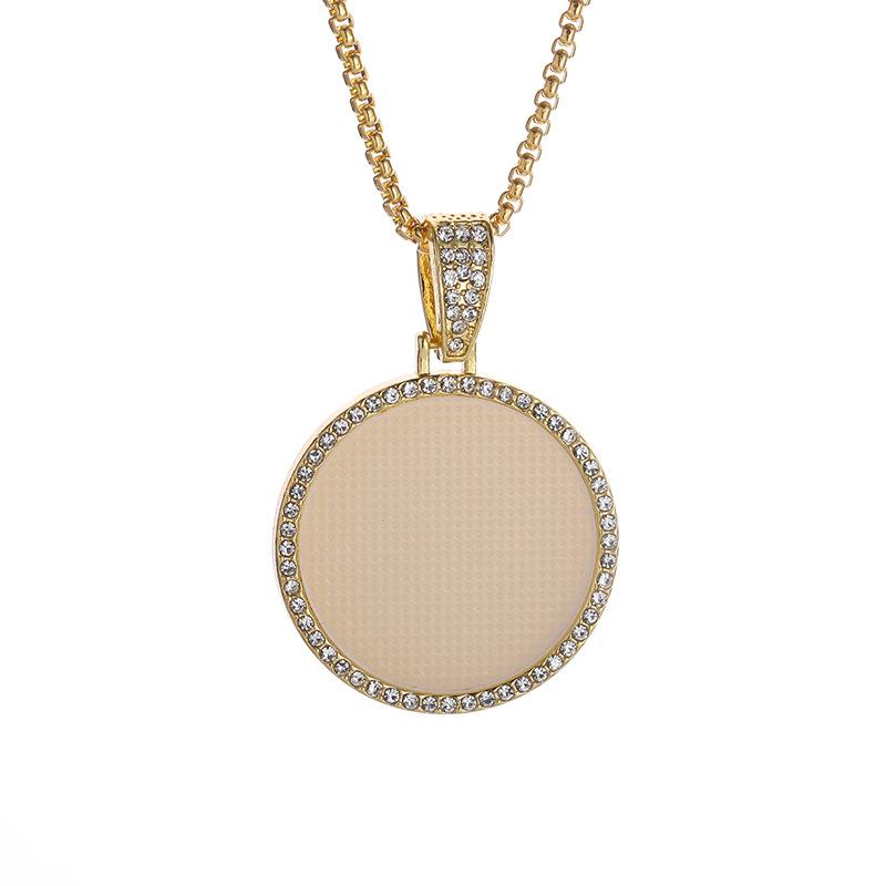 Hot Sale Round Photo Frame Moissanite Hip Hop Pendant for Men and Women