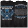 Tričko Journey 1983 World Tour Rocková hudební skupina DON039;T STOP Pánské Oficiální Černé Unisex Tričko