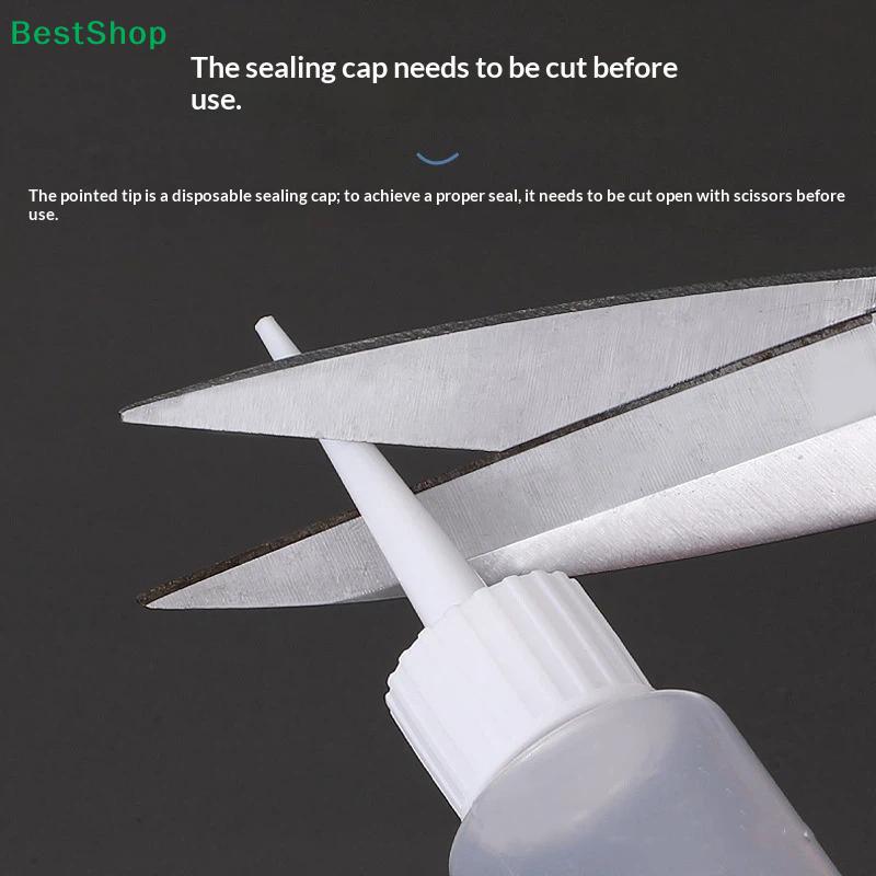 10Pcs Precision Tip Glue Bottles - 30/50/100ml Soft Rubber Squeeze Bottles with Scale Markings