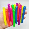 5pcs Colored Caterpillar Pull Worm Noodle Fidget Toy Stretch String TPR Rope Anti Stress String Stress Relief Autism Vent Toys
