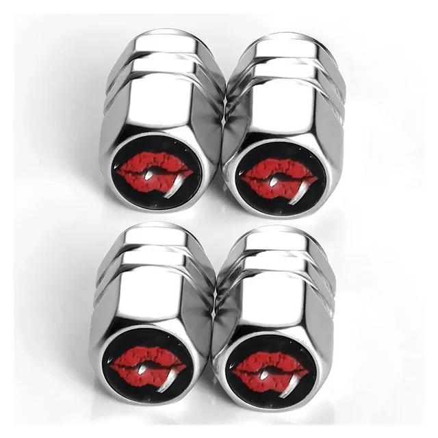 Aluminum Car Tire Valve Stem Caps Wheel Nipple Cover AirCover Tire Valve Cap Set for Cars SUVs Bike Trucks and Motorcycles Tools