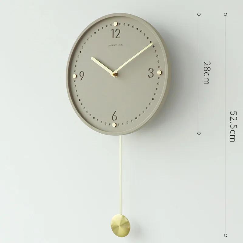 Minimalist Home Silent Wall Clocks High Quality Wall Decoration Light Luxury Wall Clock Reloj Pared Home Decoration Accessories