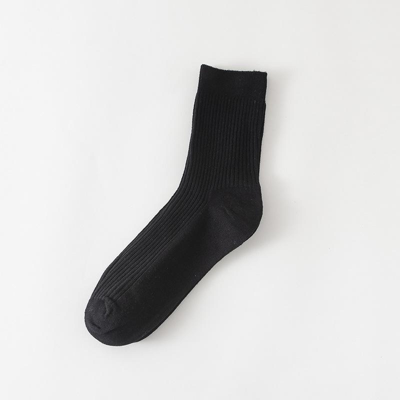Men's Autumn and Winter New Style All Match Pure Color Cotton Commercial Smoke Tube Socks
