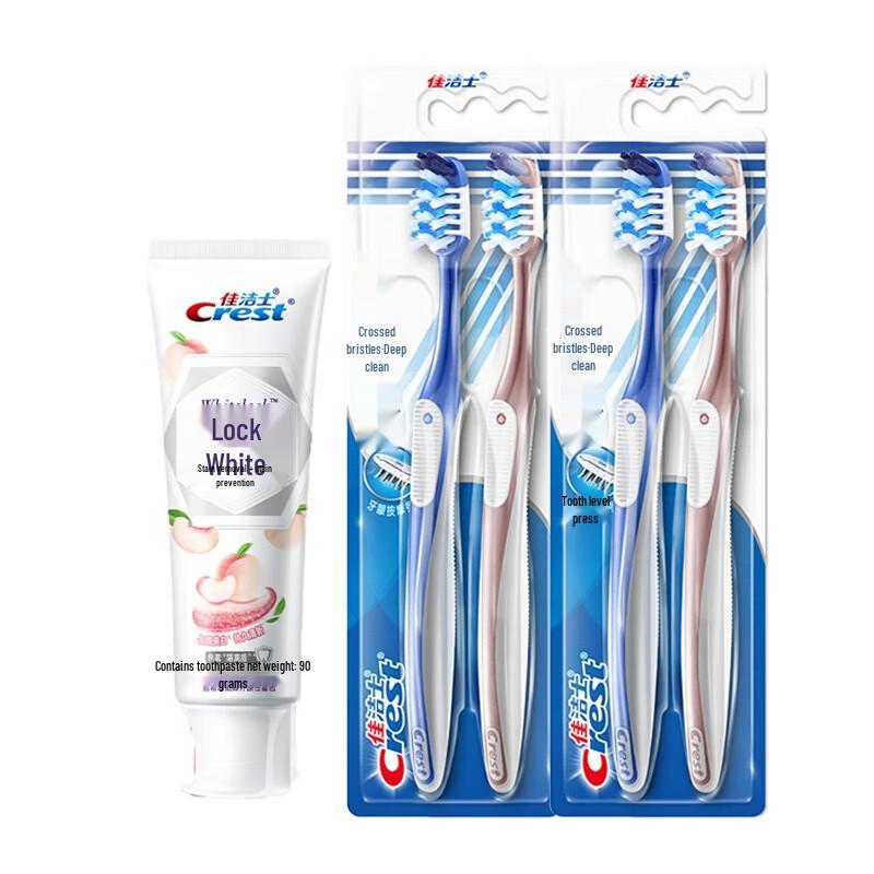 

Набор: Отбеливающая зубная паста Crest Okayama Dream White Peach и зубная щетка