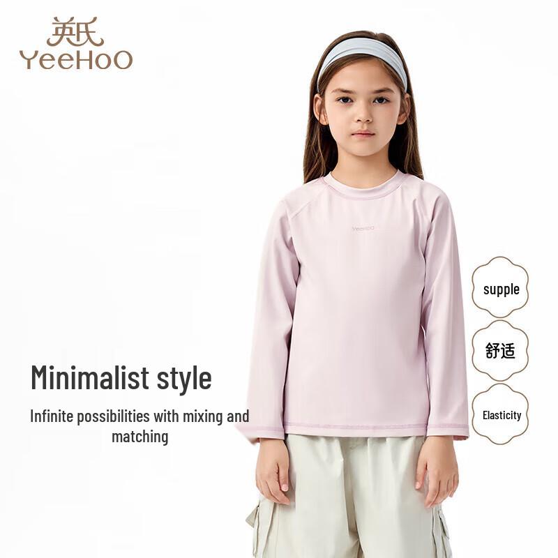 YEEHOO Girls  Solid Long-Sleeve T-Shirt 140