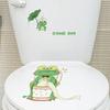 Green Plant Leaves Bathroom Toilet Sticker WC Closestool Wall Sticker Self Adhesive Mural Beautify Flower Home Decoration Decals