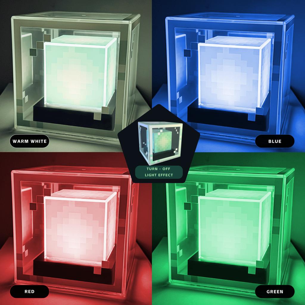BMW Pixel-Style Beacon Lamp Desktop Night Light Glowing Computer Atmosphere Game Ornament Gift Rechargeable Decorative Illumination