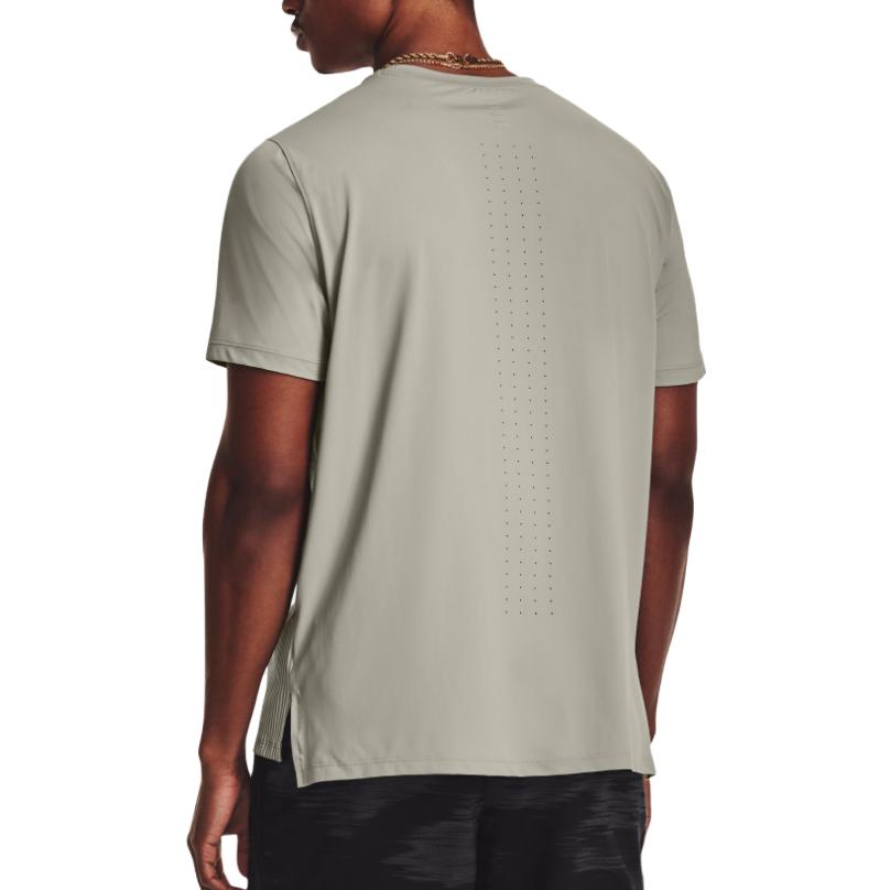 Under Armour Solid Loose Casual Crew Neck Short Sleeve T-Shirt Men Tops Gray-Green 1376518-504