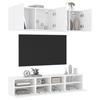VidaXL TV Wall Units 5 Pcs White Engineered Wood 3216511