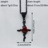 Black Rose Cross Pendant Gothic Simple Slender Neck Chain Festival Party Dress Up Necklace Women's Jewelry