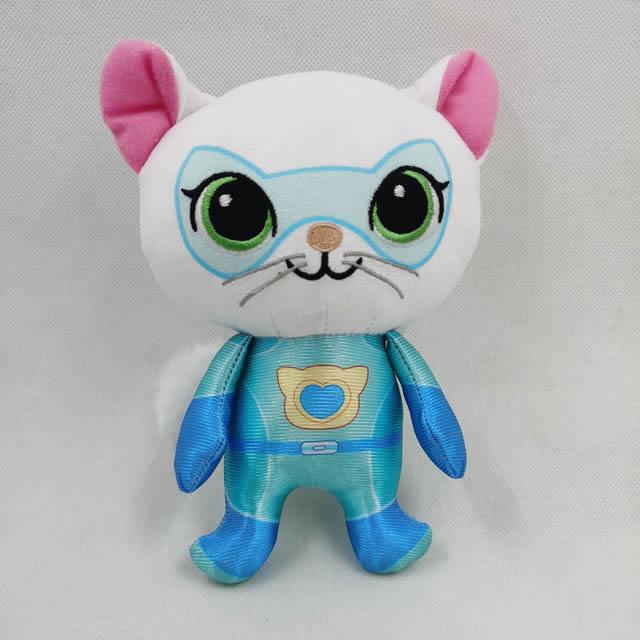 4Pcs Super Cute Cat Anime Plush Toy Set Crystal Soft Blue Green Yellow Kitten Dolls For Kids Gift 20cm