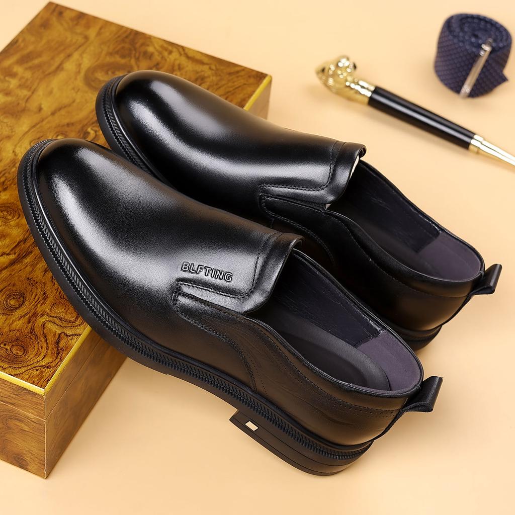 Men'S Shoes Fashion High Sense British Style Business Casual Leather Shoes Autumn Leather Versatile One Pedal Men'S Leather Shoes
