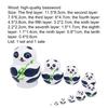 1Set Nesting Dolls Environmental Friendly Fine Workmanship Handicraft Product Traditional Matryoshka Nesting