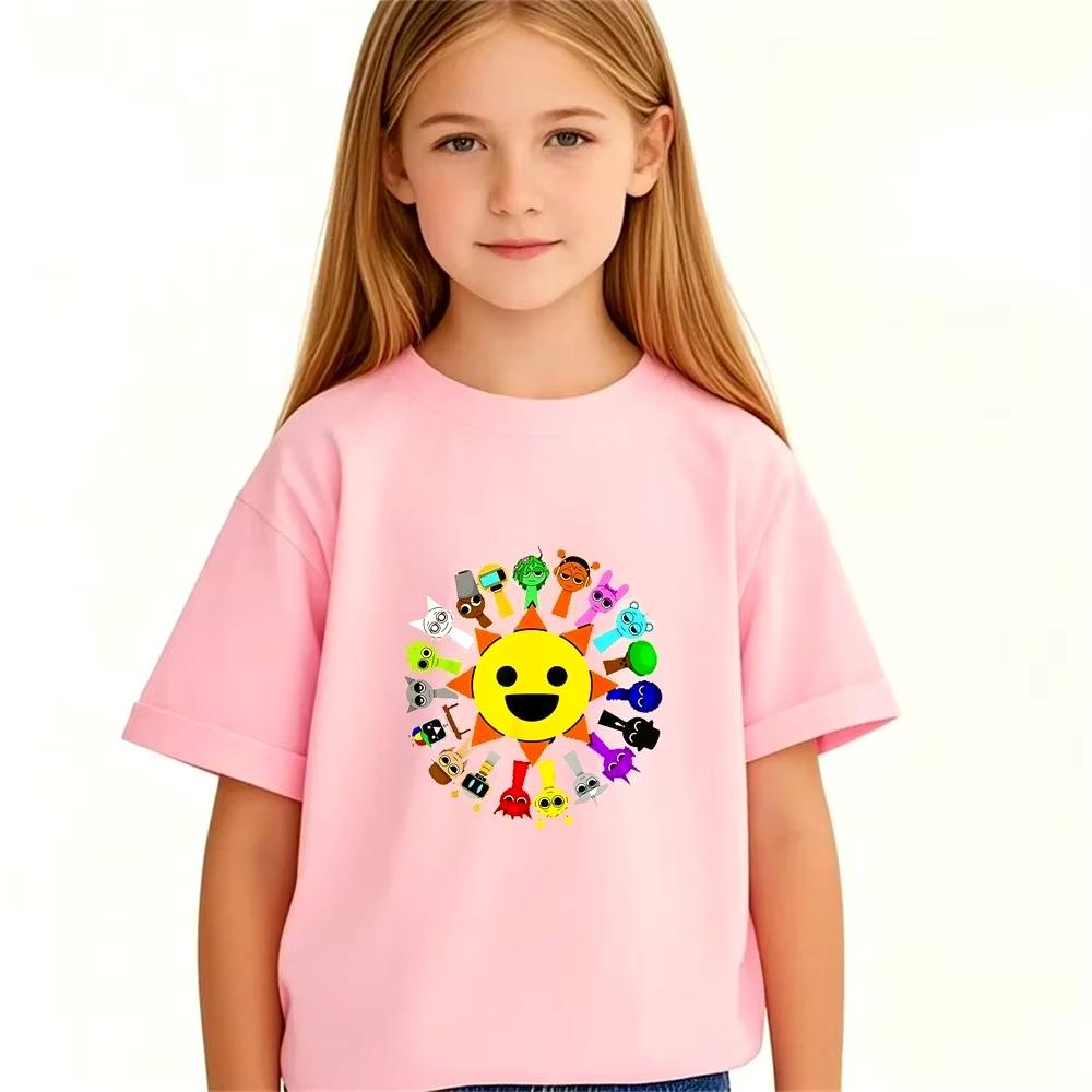 2026 Hot Sprunki Cartoon T Shirt Summer Kids Game Clothes Teen Boys Short Sleeve Tops Baby Girls Cartoon Children Clothing