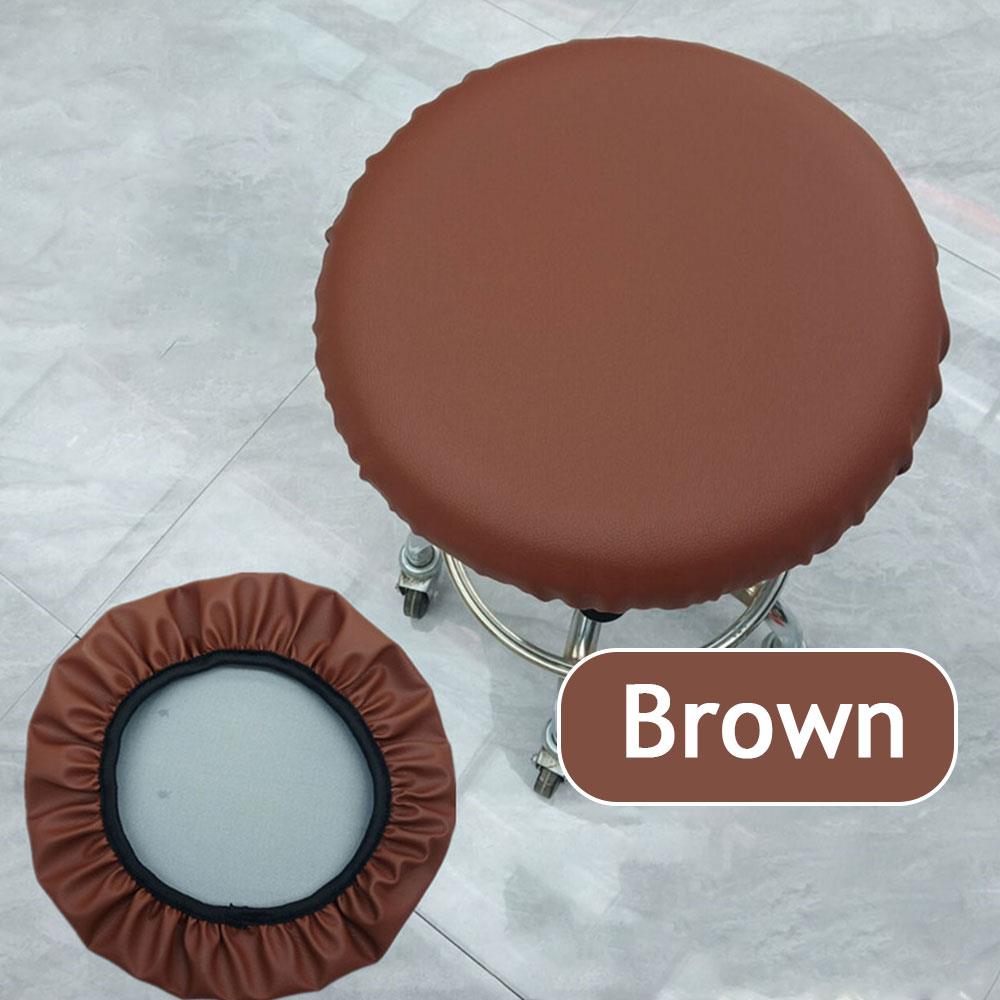 Waterproof PU Leather Bar Stool Cover Round All Inclusive Dustproof Seat Protector Cushion For Home Hotel Use
