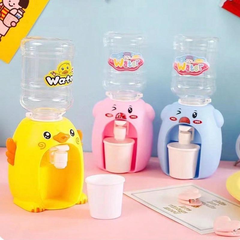 Fun Mini Water Dispenser Toy Real Water Outlet Simulation Kitchen Playhouse Toy Interactive Pretend Play Game for Kids