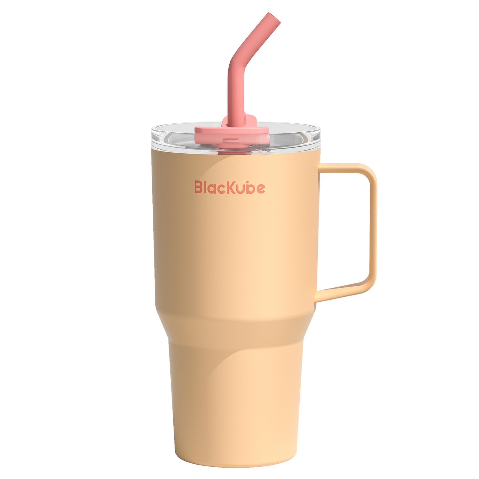 

Керамический стакан Blackube с чайником с вакуумной изоляцией, сохраняющий тепло, вакуумный, широкий, большой, для дома, для мальчиков, с соломинкой, с ручкой, 800 мл, кофейный, стакан для напитков,