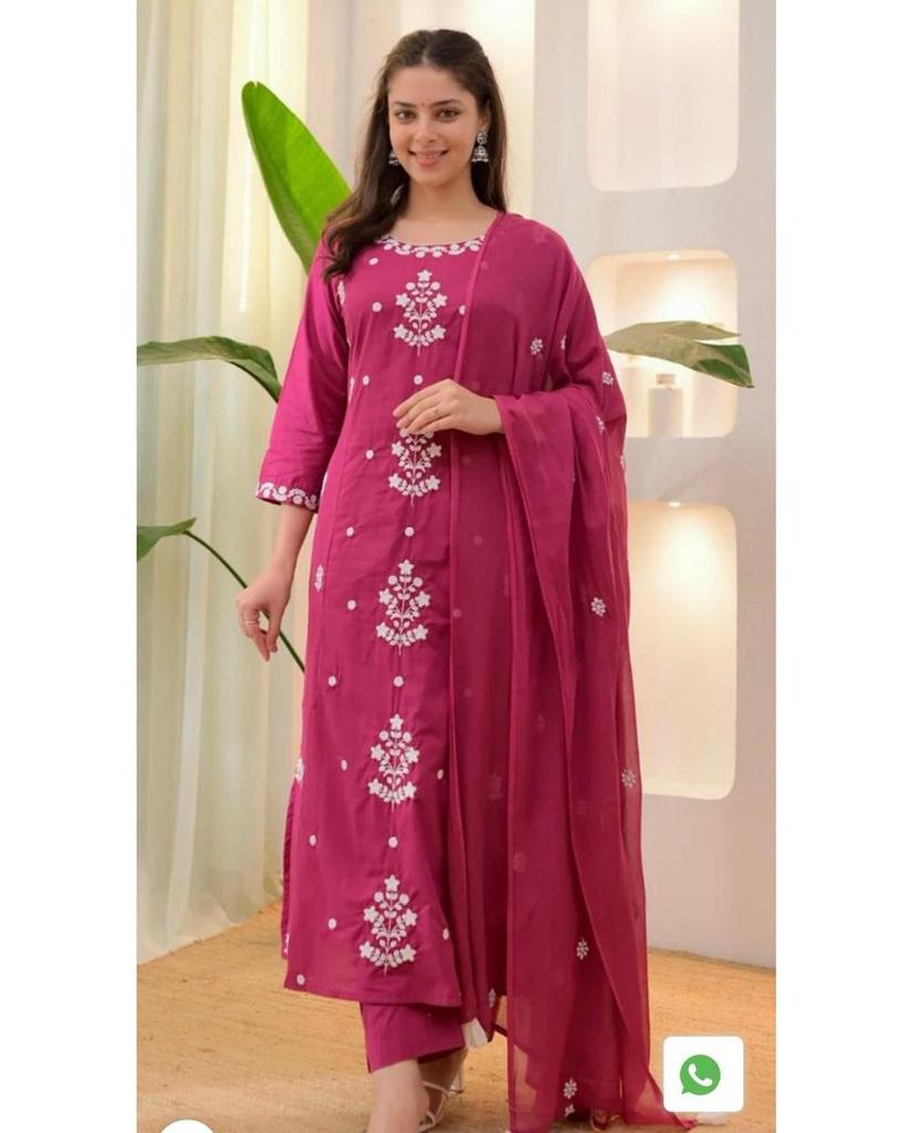 Women Designer Embroidered Salwar Kameez Kurti Set Indian Bollywood Top Tunic Kurti Dress