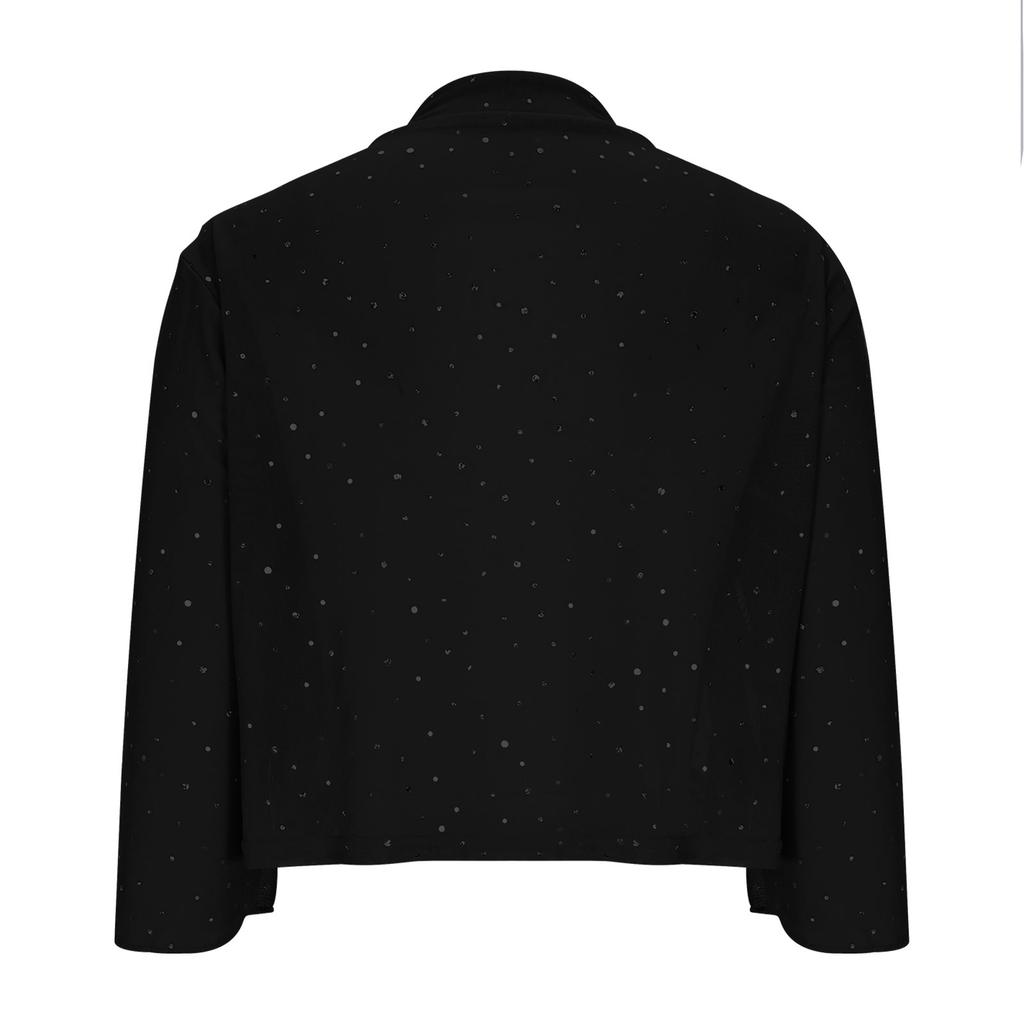 Fashionable Women's High-elastic Mesh Three-quarter Sleeve Sun Cardigan Shirt Jacket