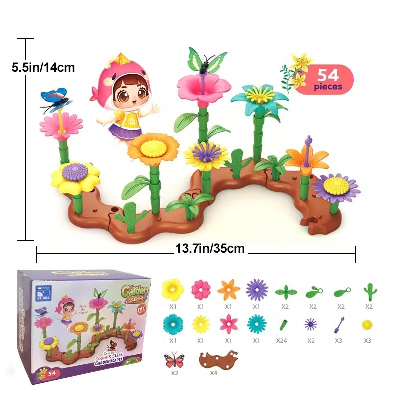 

Grow Their Imagination With Stem Educational Flower Garden Construction Plaything - Perfect Present For 3-7 Year Old Young Boys & Girls