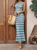 Retro Wave Pattern Mermaid Dress - TikTok 2026 Summer Collection