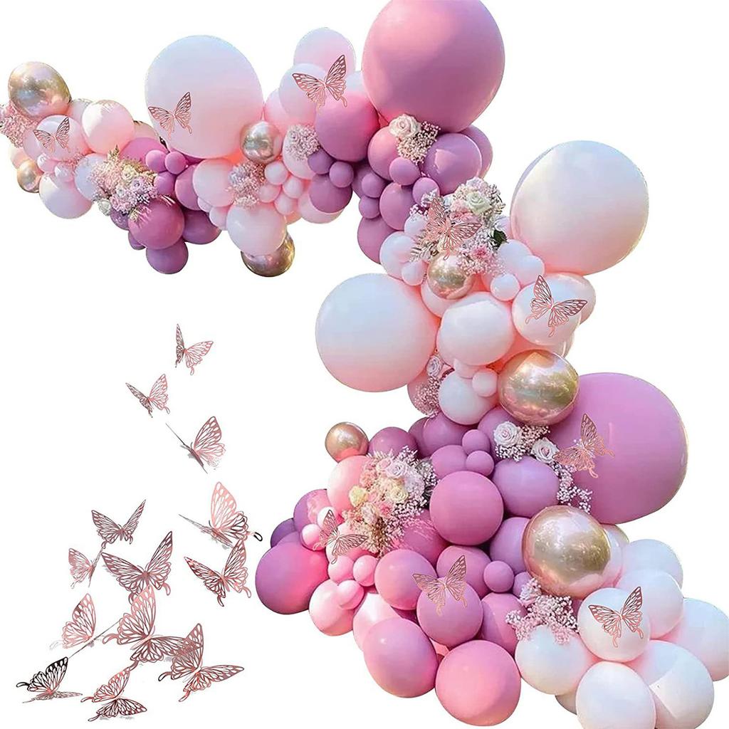 Balloon Garland Arch Kit Pink Decorative Party Balloons for Birthday Party Graduation Ceremony Wedding Anniversary