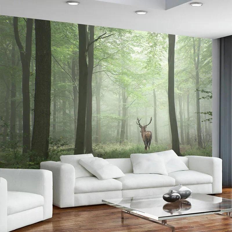 Carta da parati murale 3d moderna foresta albero sfondo muro dipinto soggiorno tv divano studio arredamento casa carta da parati vintage