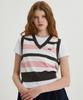 Waikei Striped Knit Vest Pink