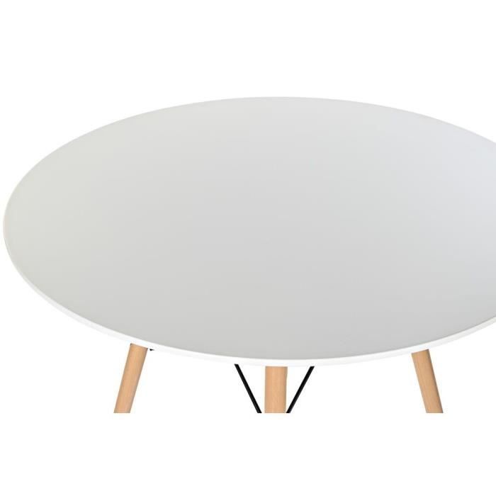 Table de salle à manger - Marque - Modèle - Naturel Noir Aluminium Blanc Bouleau Bois MDF