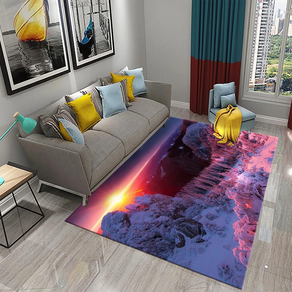 Tapete de Flores Amarelas Lindo Tapete Floral em Flor Tapetes de Área Retangulares para Mulheres Tapete de Yoga para Adultos Sala de Estar Tapete de Chão Decorativo