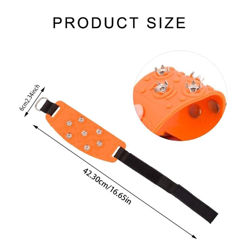 Ice Climbing Crampons Nonslip Ice Crampons Snow Skid Spikes Winter Shoe Cover Clip Crampons for Mountaineering Outdoor