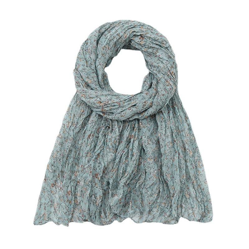 Autumn and Winter New Literary and Artistic Style Small Fresh Floral Printing Fashion Versatile Warm Women's Scarf Shawl