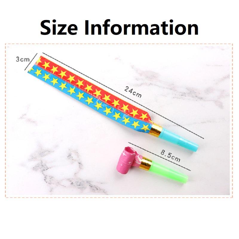 10-50PCS Random Colorful Party Blowout Whistles Toy Children Birthday Party Favors Games Blowing Dragon Whistle Blowing Roll Toy