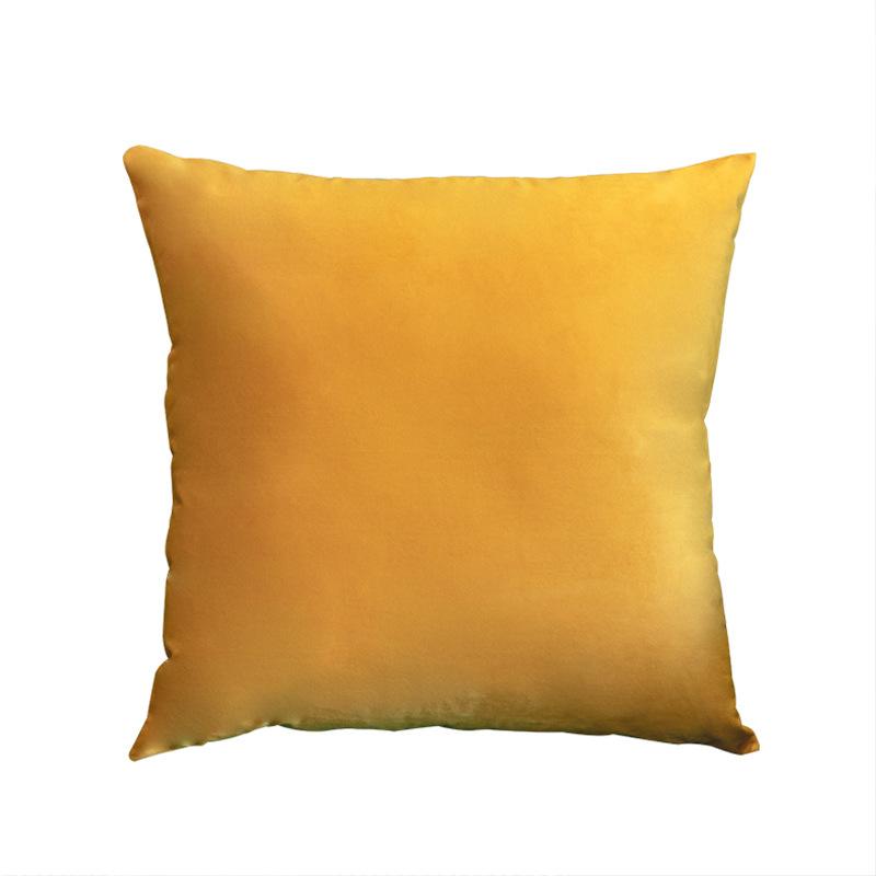Short Plush Pillowcase Ins Style Solid Color Simple Pillow Sofa Cushion Flannel Pillow Light Luxury