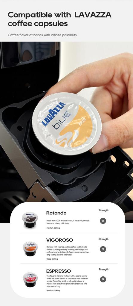 HiBREW H2C 5-in-1 Capsule Coffee Machine, 20Bar Pressure, Smart Touch Control, 7 Cup Sizes, Hot & Cold Brew