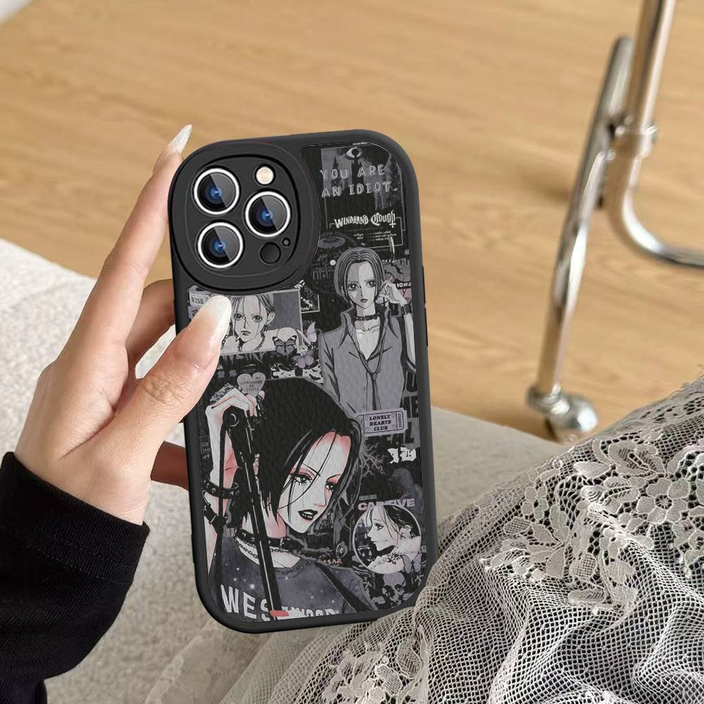 Comics Oosaki Nana Hot Japan Leather Phone Case For IPhone 16 16e 15 14 13 12 11 Pro Max Plus Mini Cover