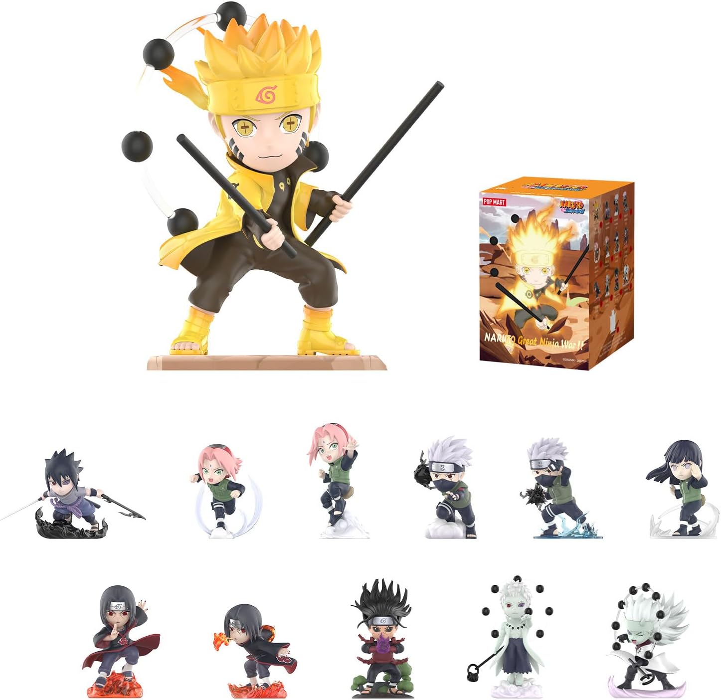 

POP MART Naruto Ninkai Taisen Series Figures, Blind Box Figures, Collectible Toys Home Decorations, Holiday Birthday Gifts, Single Box