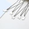 5 Pcs/Set Customize BFF Family Name Necklaces for Women Stainless Steel Love Heart Puzzle Pendant Friendship Gifts Jewelry