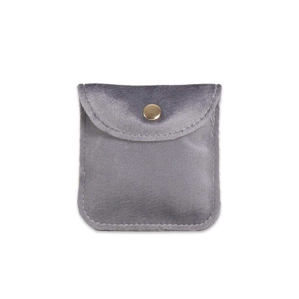 

Portable Packaging Gift Bag Soft Storage Jewelry Organizer Velvet Jewelry Pouch Boutique Packaging 8*8CM(3.15*3.15in) сірий