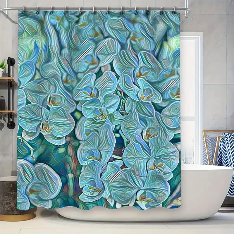 

Pink Cactus Print Shower Curtain Modern Bathtub Decor With Sturdy Plastic Hooks Waterproof Fabric For Bathroom Use W60H190(CM)-1 Pcs