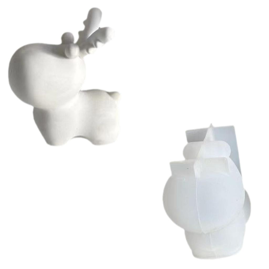Silicone Soap Molds Candle Mould Butterfly Silicone Crafts Moulds Deer Figurine Mold Suitable for Figurine Ornament